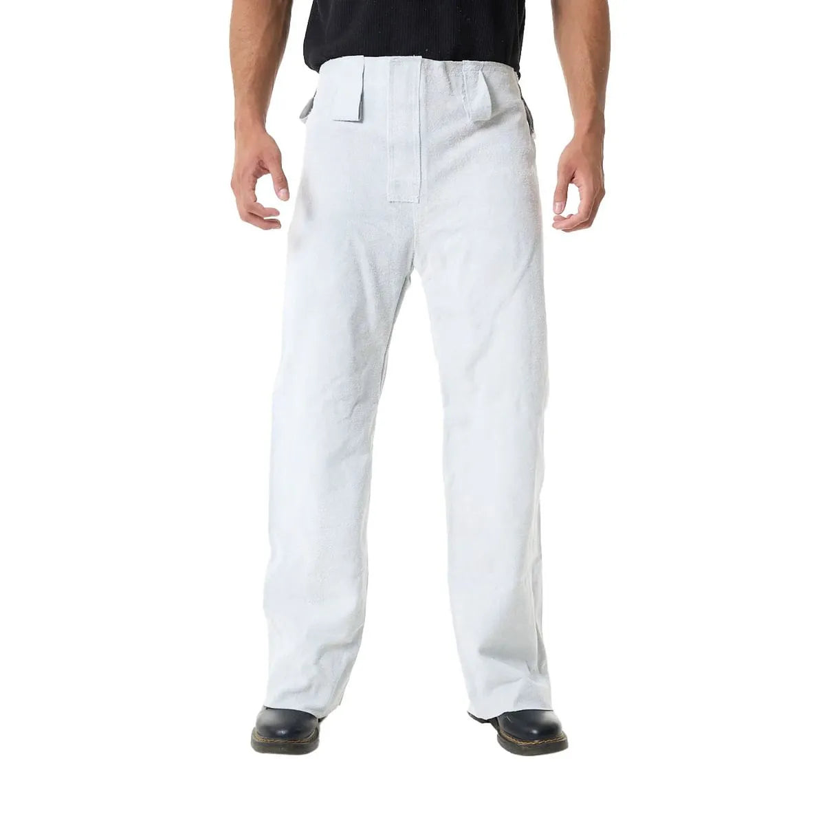Pantalón de Soldador en Cuero Descarne con Cierres de Velcro GERF®