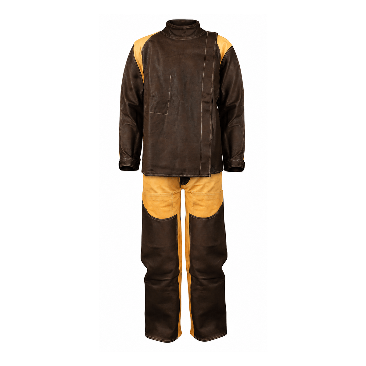 Pantalón de Soldador en Cuero con Tirantes Ajustables GERF®