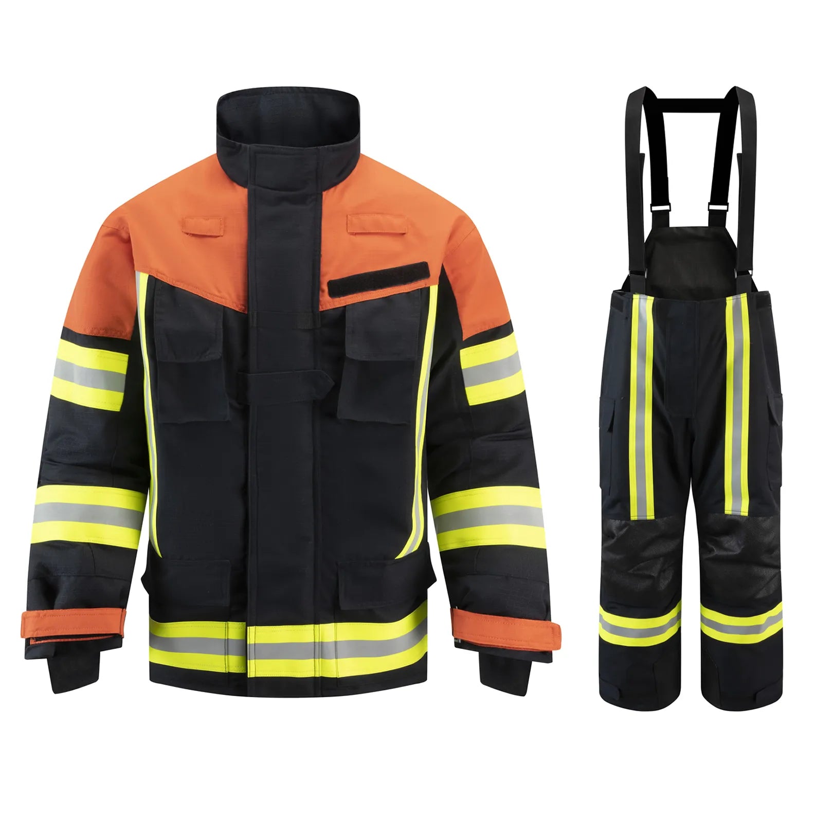 MODELO  TRAJE DE BOMBEROS DE TRES COLORES NOMEX IIIA CERTIFICADA EN469 DE CUATRO CAPAS (ZFMH-AB-N)