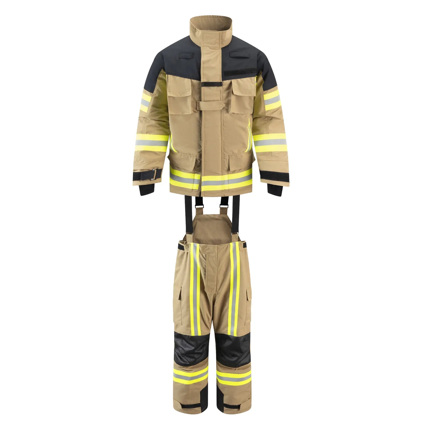 MODELO  TRAJE DE BOMBEROS DE TRES COLORES NOMEX IIIA CERTIFICADA EN469 DE CUATRO CAPAS (ZFMH-AB-N)