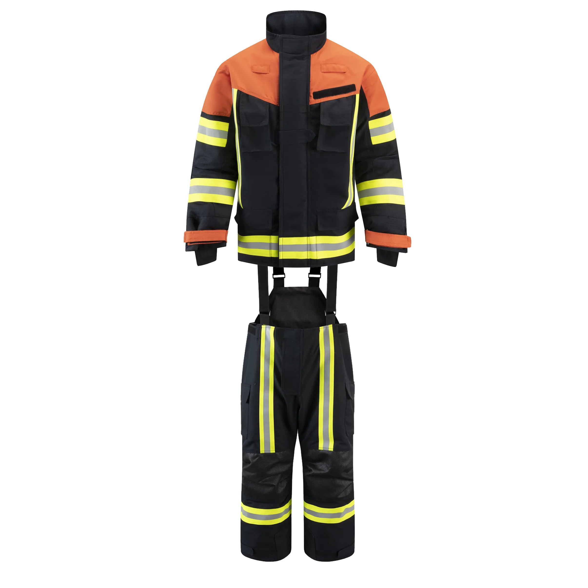 MODELO  TRAJE DE BOMBEROS DE TRES COLORES NOMEX IIIA CERTIFICADA EN469 DE CUATRO CAPAS (ZFMH-AB-N)