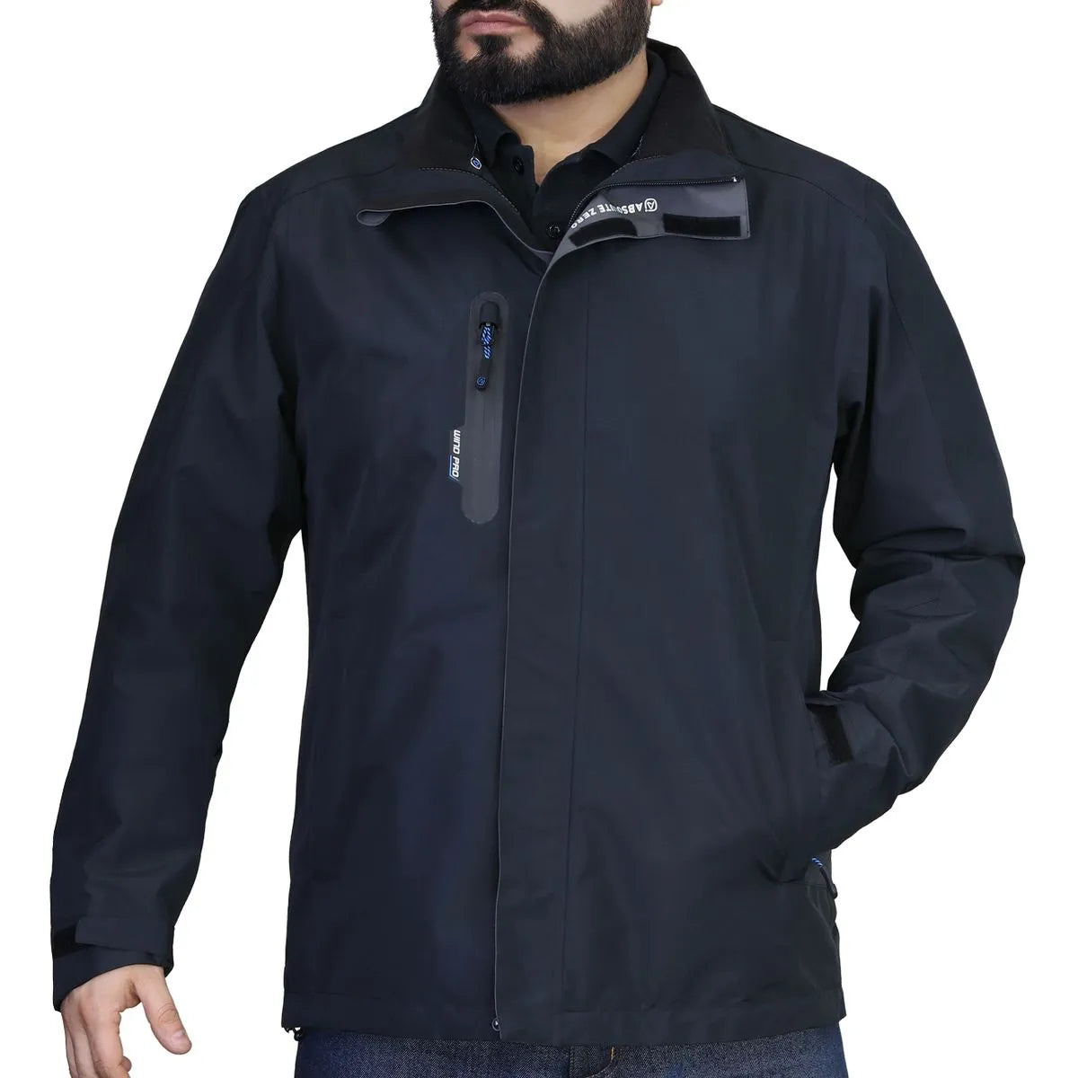 Chaqueta Cortaviento Impermeable en Poliéster con Gorro Desmontable GERF®
