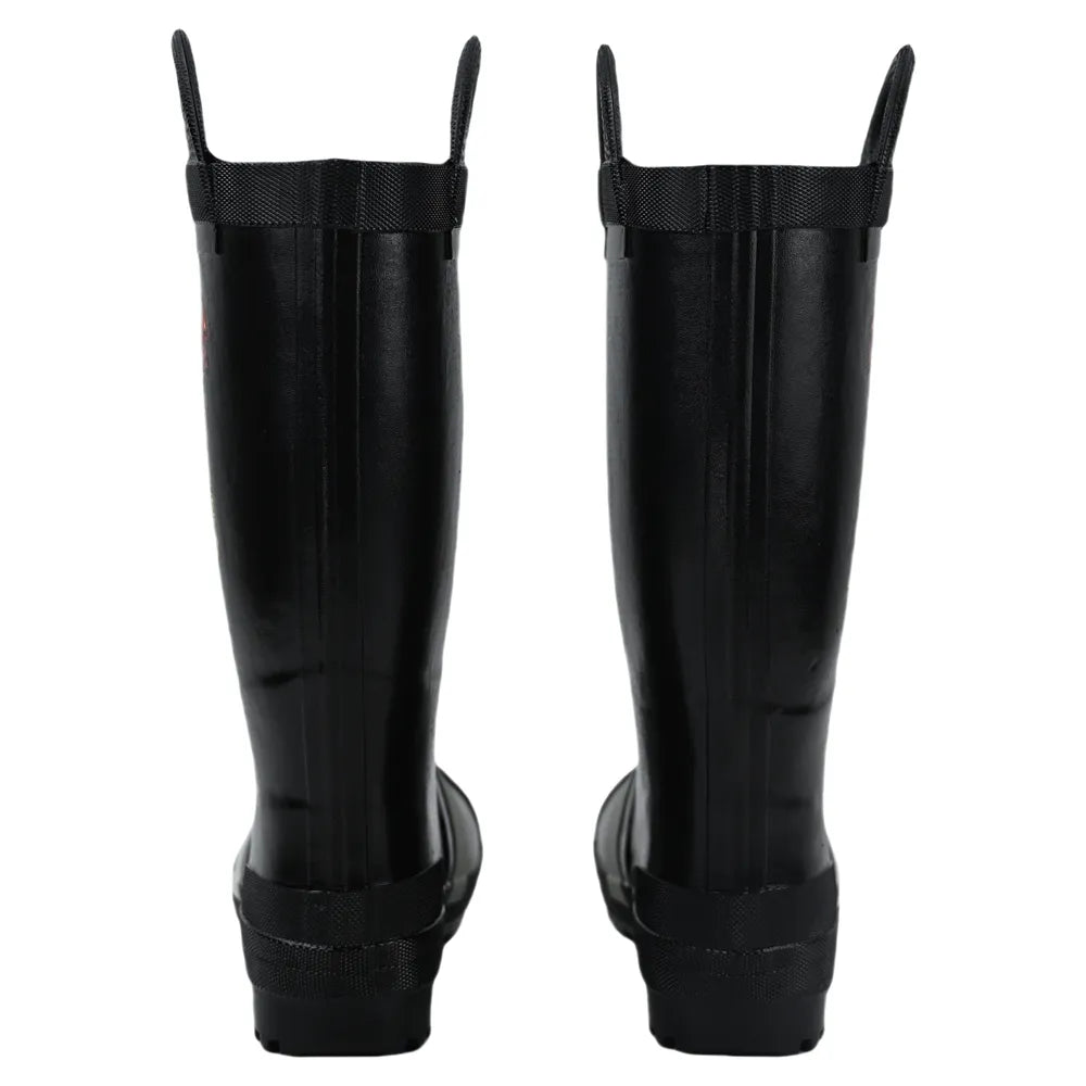 Nuevo Estilo Botas de Goma Negras Pesadas Certificadas EN15090 con Cabeza de Acero y Suela de Acero (RJX-AB-BF02)