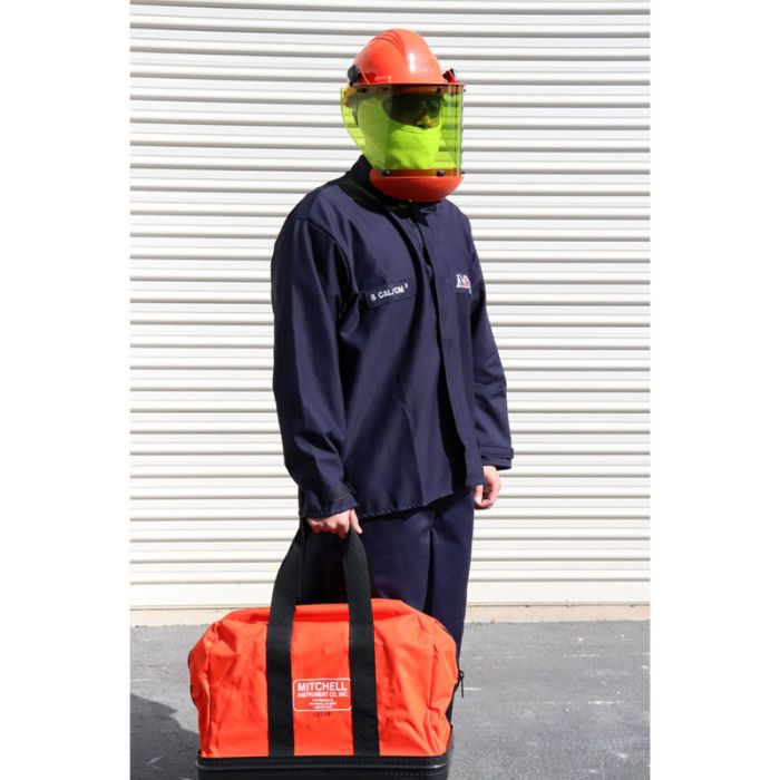 Kit de protección contra arco eléctrico Mitchell 12 Cal - Chaqueta y pantalón con protector facial - HRC 2 GERF®