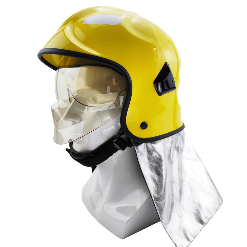 GERF® Casco de Bombero Estilo Doble Gafas Completo Europa ANBEN FIRE