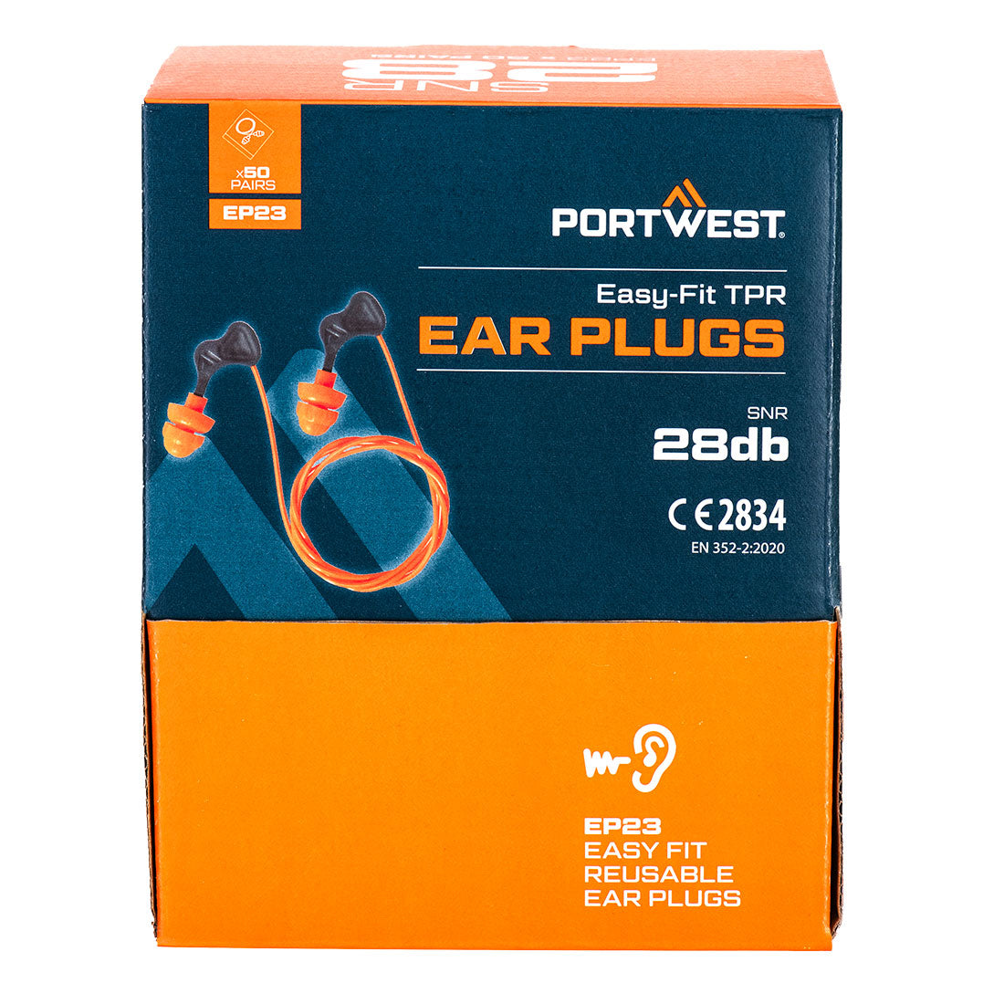 Tapones auditivos Easy Fit TPR (50 pares) GERF®