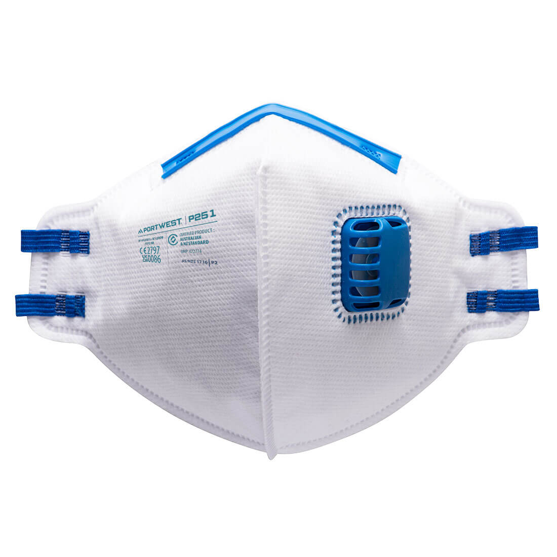 Mascarilla plegada plana con válvula FFP2 (Pack de 20) GERF®
