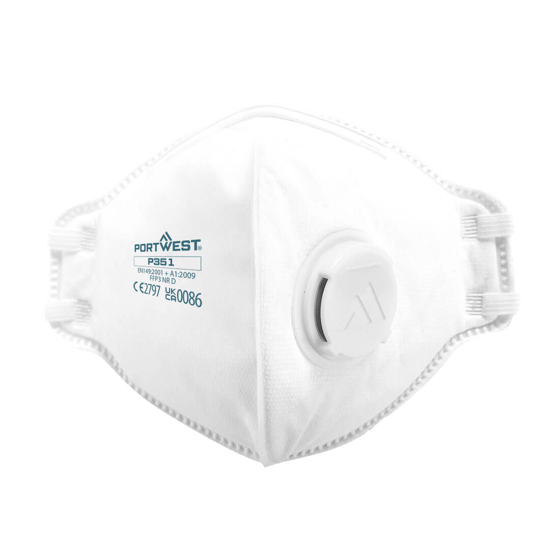 Mascarilla plegada plana con válvula FFP3 (Pack de 20) GERF®