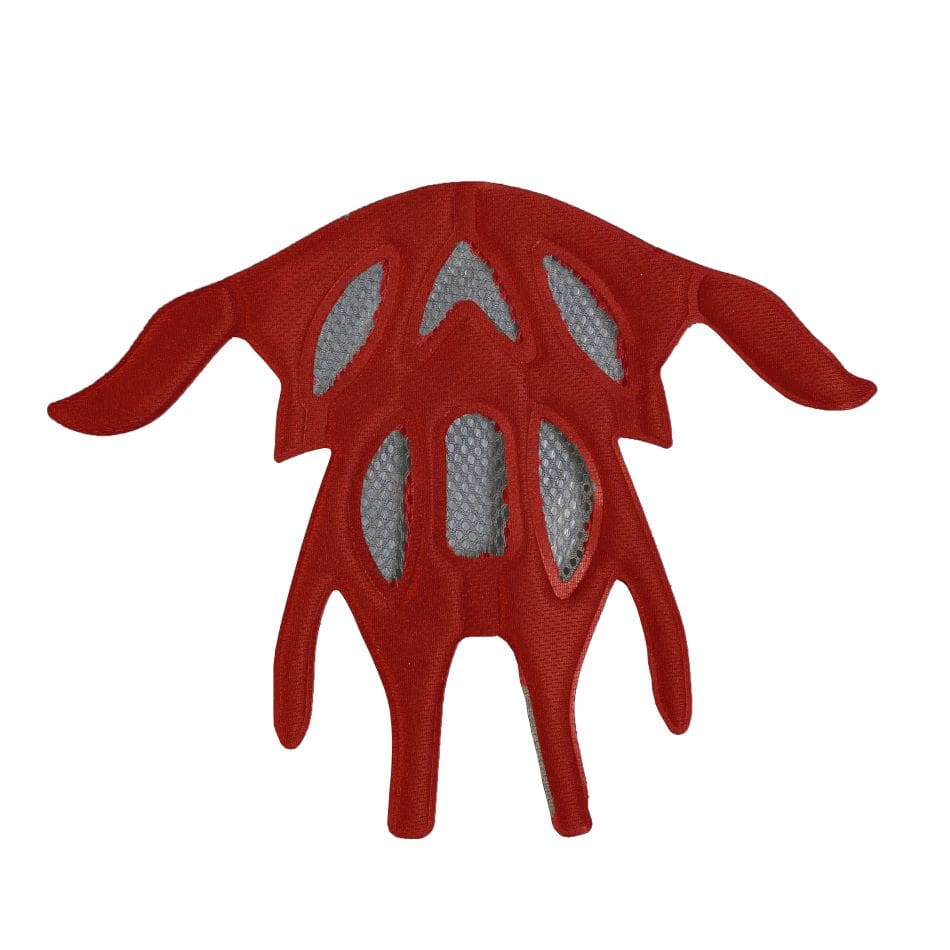 Cojín de confort rojo GERF SAFETY para interior de gorra de seguridad con malla transpirable y fijación de velcro