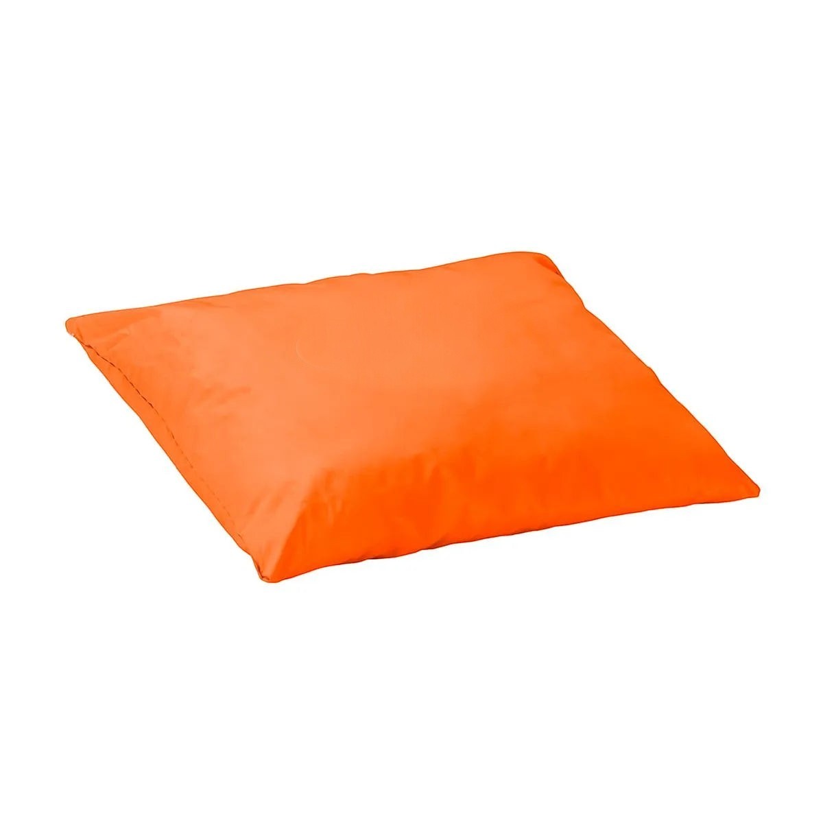 Bolsa de almacenamiento naranja para traje de lluvia GERF SAFETY con logo ACTIVEX impreso en color plateado