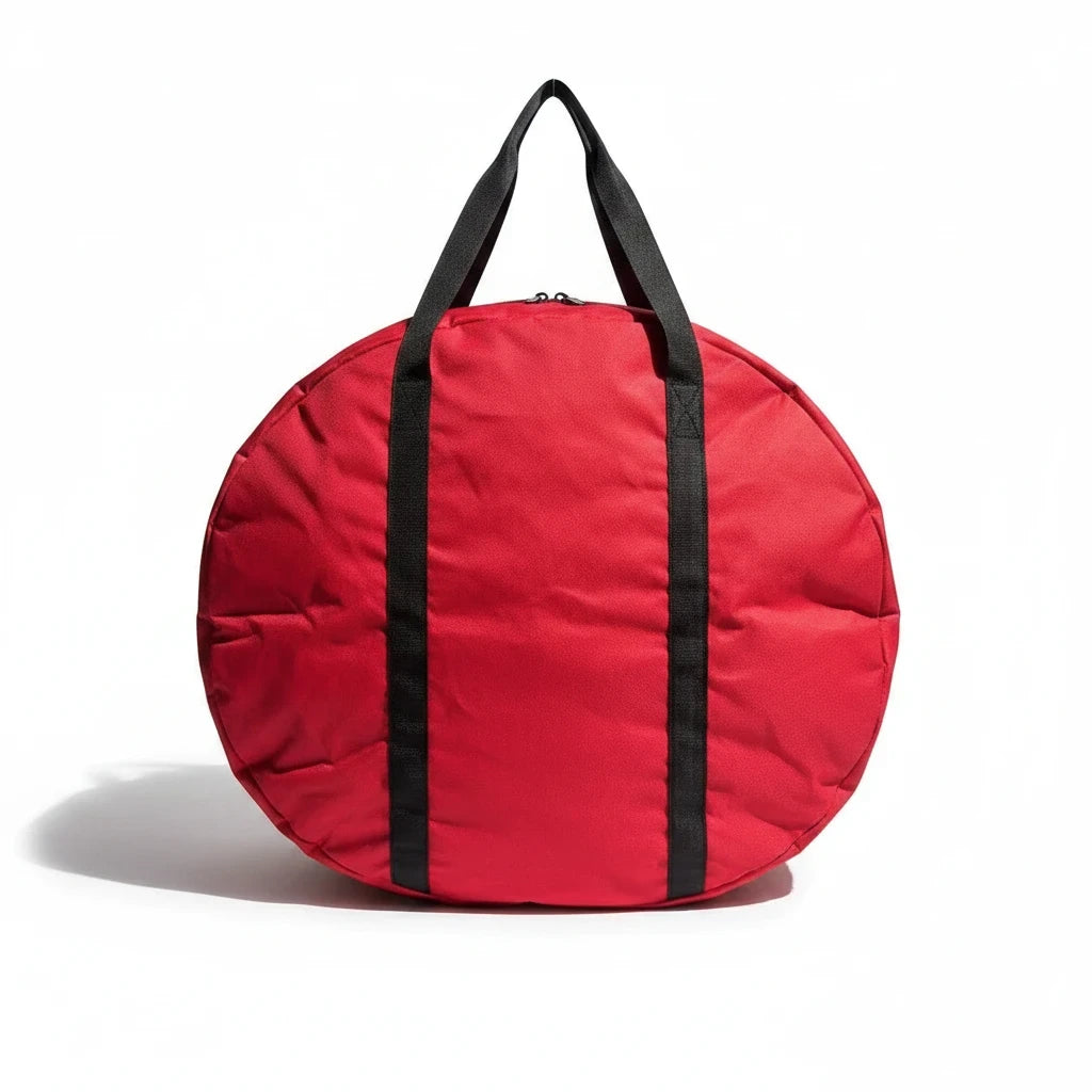 Bolsa de transporte redonda roja GERF SAFETY para equipo de bomberos de 80L fabricada en nylon resistente