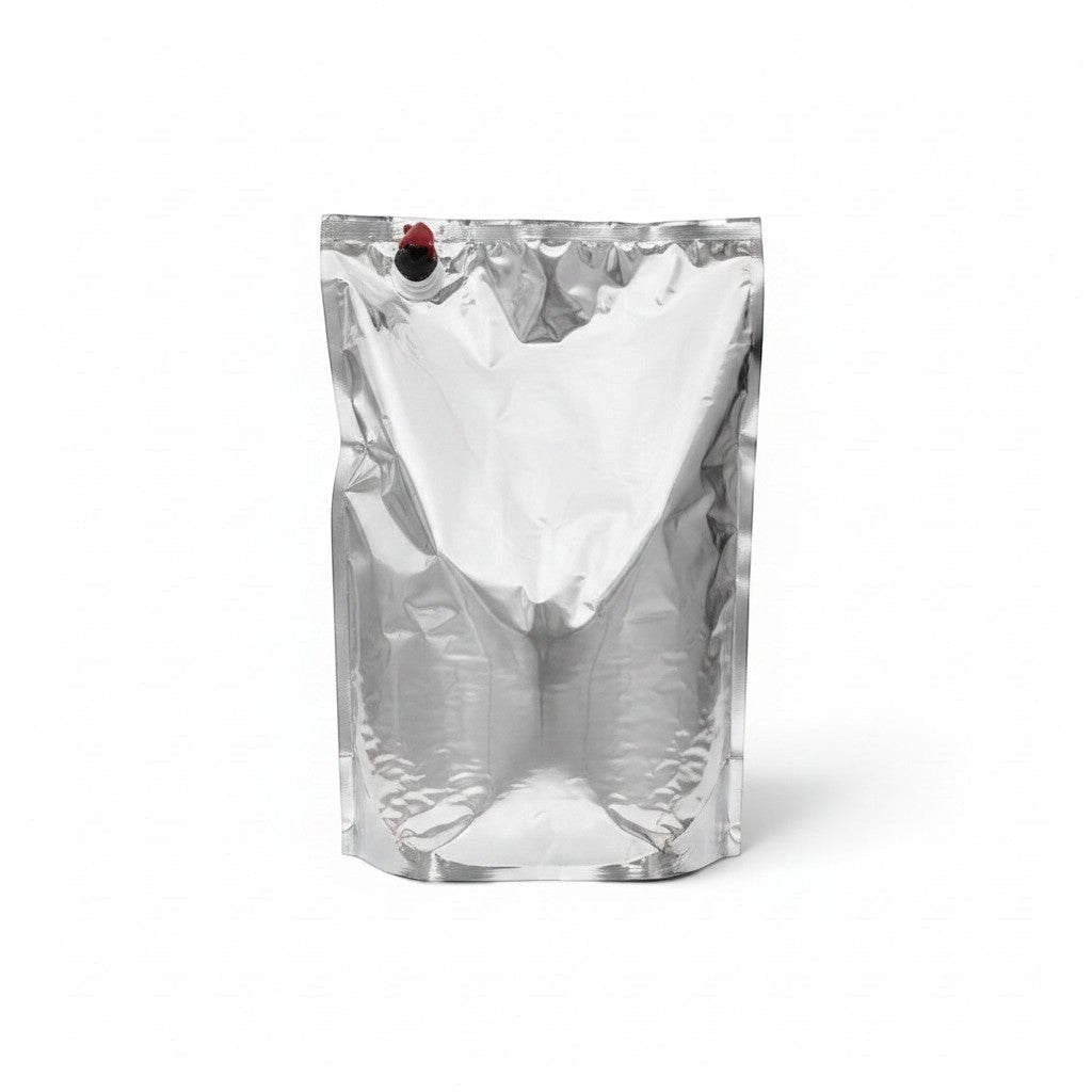 Bolsa Mylar plateada para almacenamiento de agua GERF SAFETY, resistente y sin BPA para emergencias.