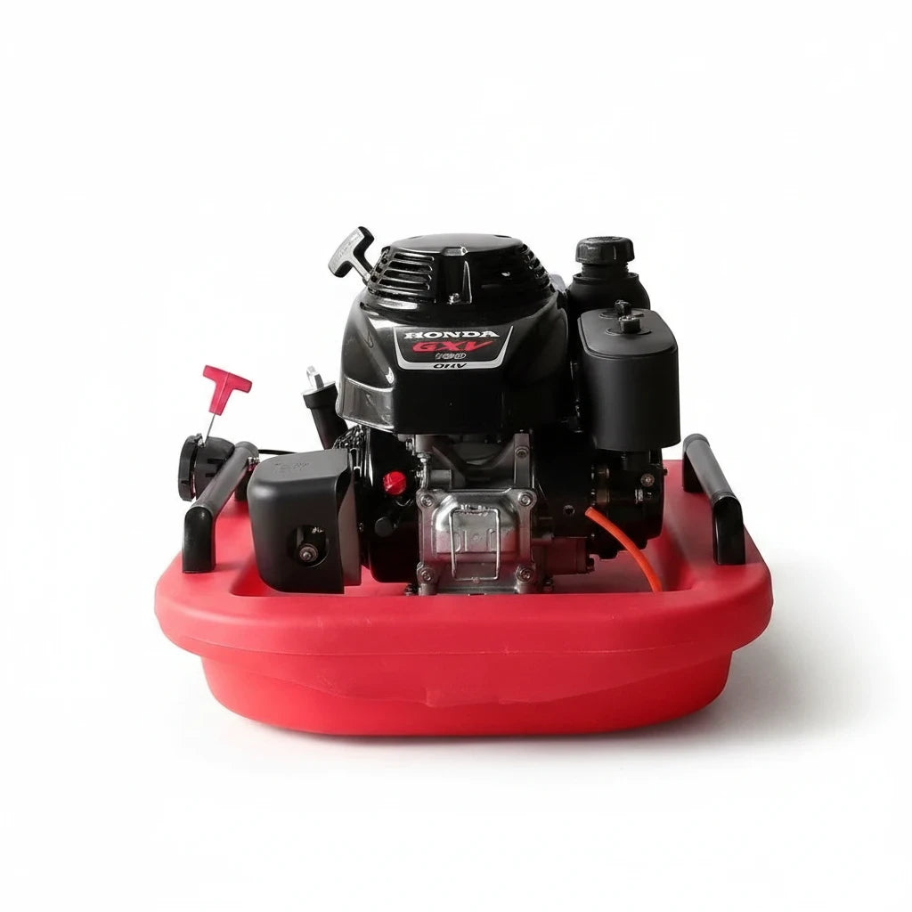 Bomba flotante contra incendios GERF SAFETY con motor Honda GXV160, diseño compacto en color rojo y negro.