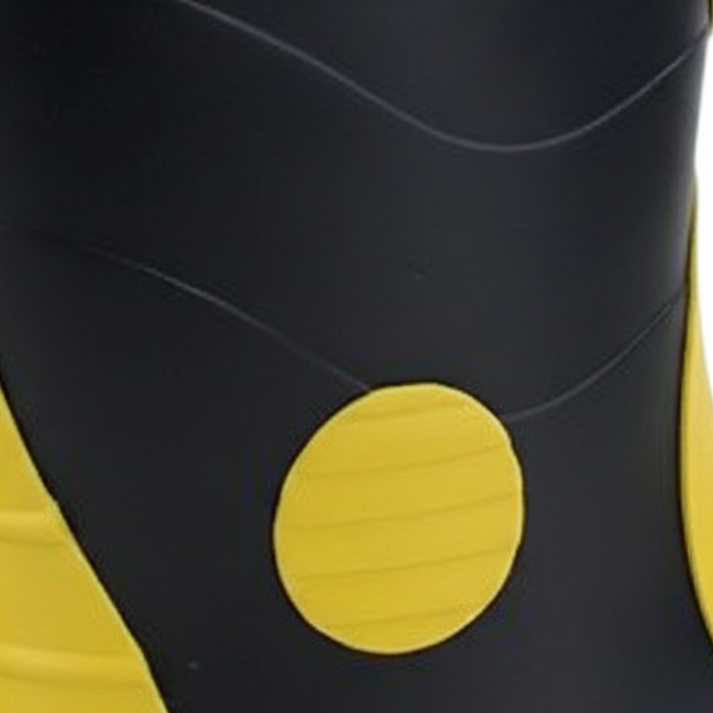Botas de goma GERF SAFETY para bomberos en color negro con detalles amarillos, diseño resistente y protector