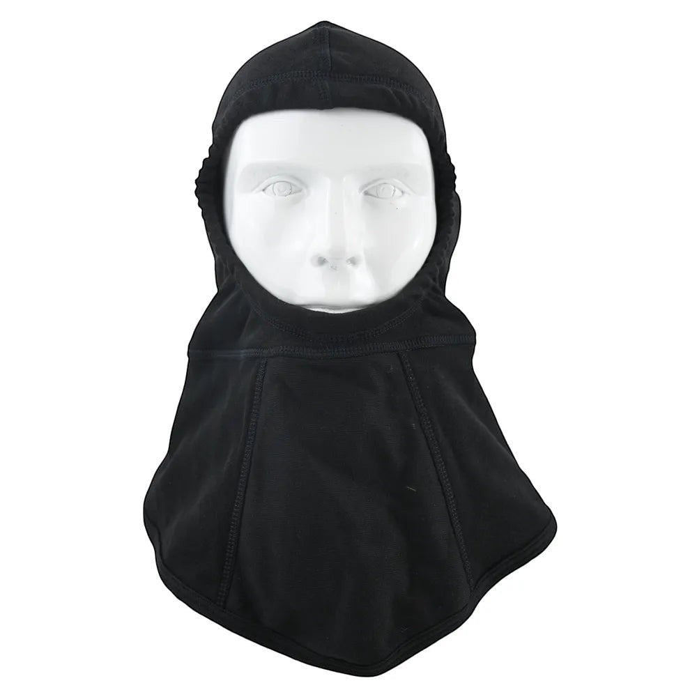 Capucha de bombero GERF SAFETY de doble capa Nomex IIIA en color negro con diseño ajustable para máscara SCBA