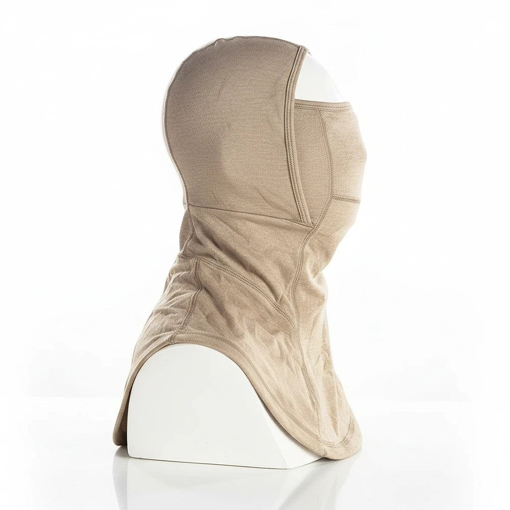 Capucha ignífuga GERF SAFETY de doble capa Nomex IIIA en color beige para protección de bomberos bajo casco.