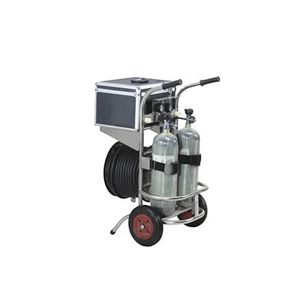 Carrito de aire comprimido GERF SAFETY con doble cilindro de fibra de carbono para rescate y uso industrial