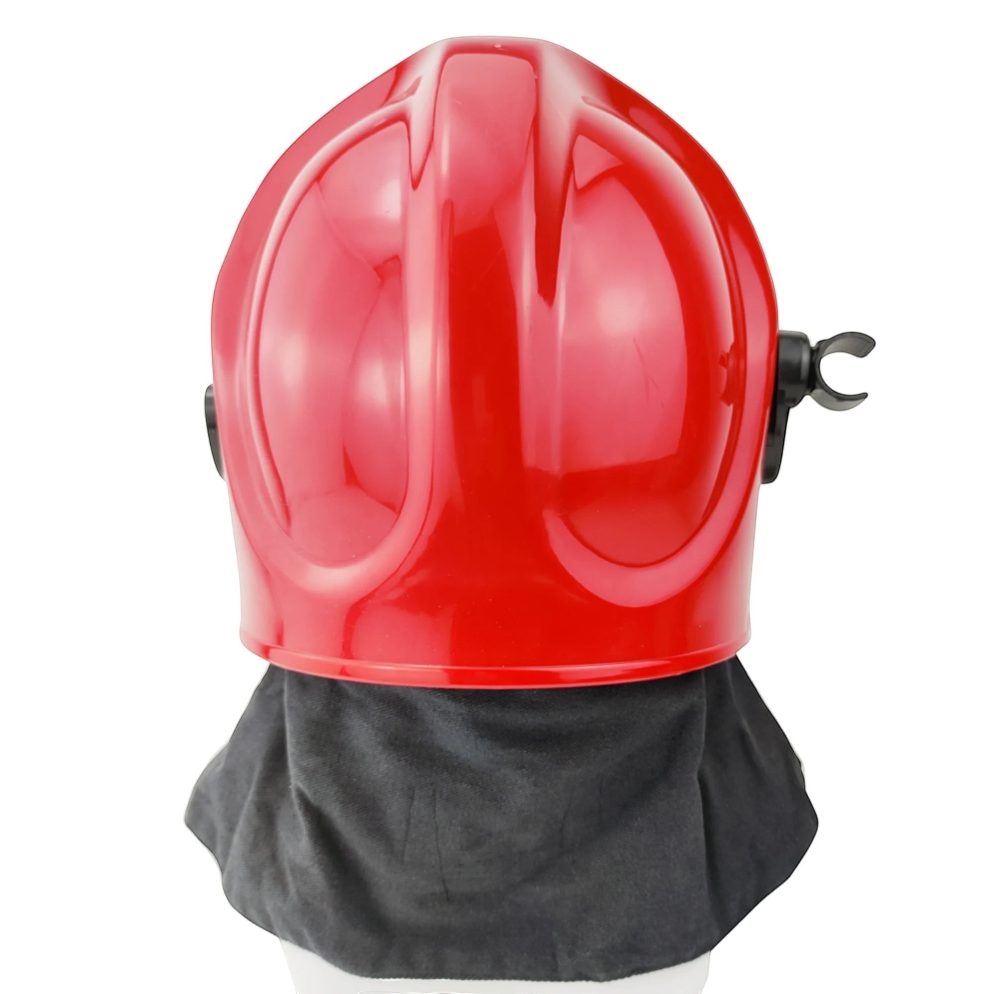 Casco de bombero GERF SAFETY rojo de estilo europeo en ABS con bufanda de fibra FR protectora para entrenamiento