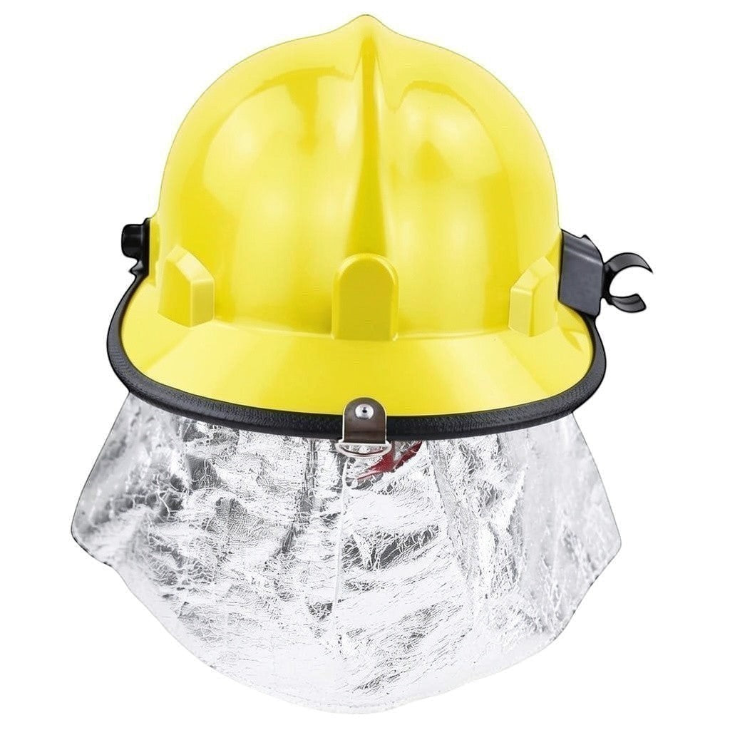 Casco de entrenamiento GERF SAFETY amarillo de estilo coreano con carcasa ABS ligera y protector de cuello de aluminio.