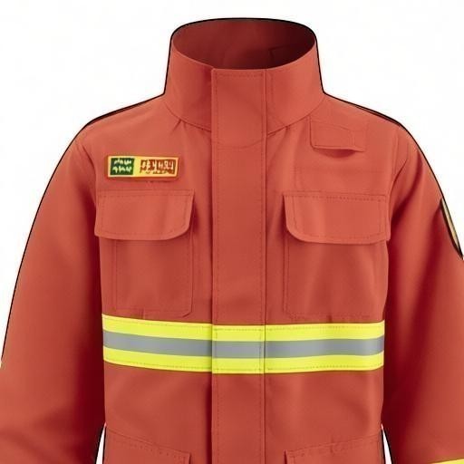 Traje de combate contra incendios forestales GERF SAFETY naranja con bandas reflectantes 3M y bolsillos frontales