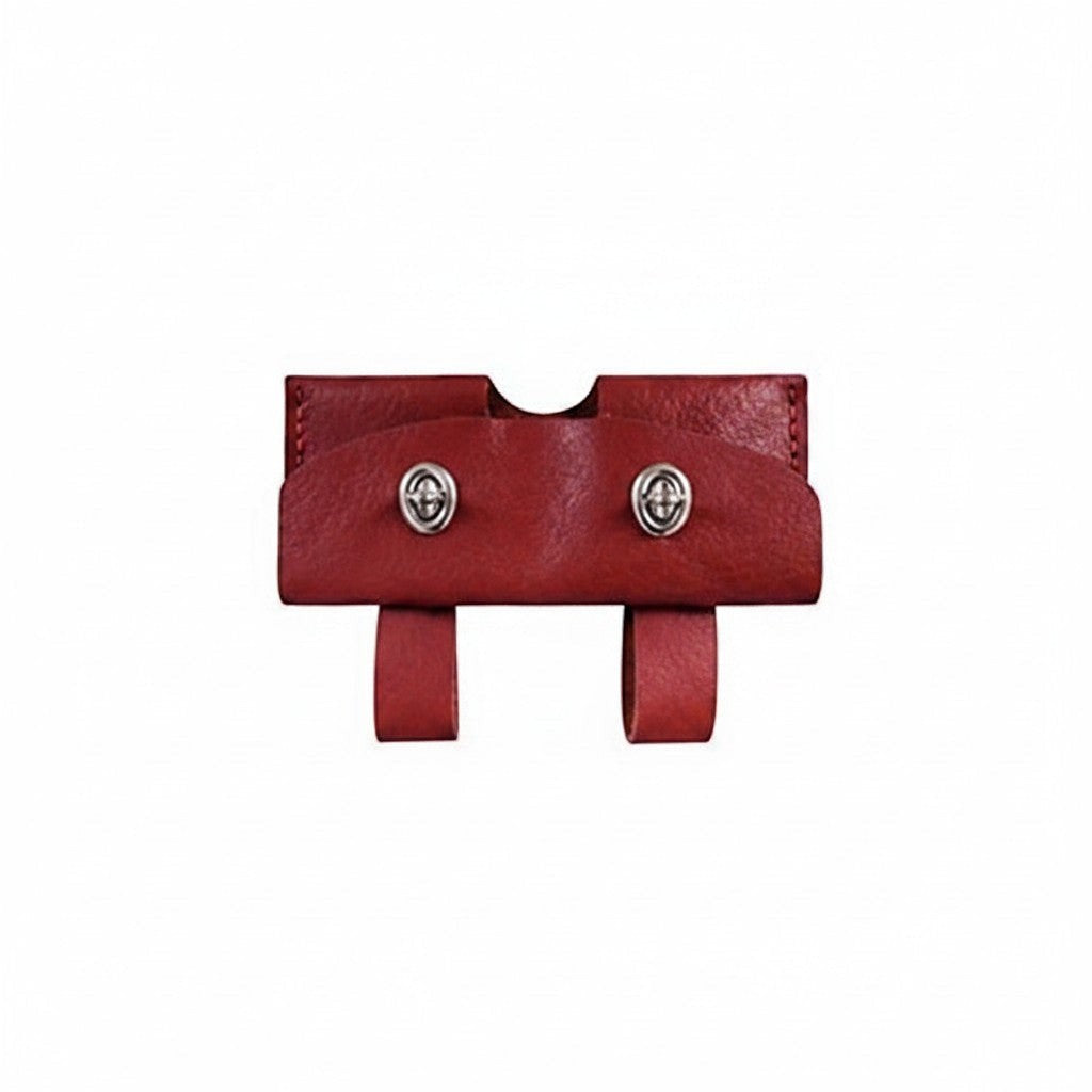 Funda de cuero roja para cinturón GERF SAFETY diseñada para transportar herramientas de rescate de forma segura
