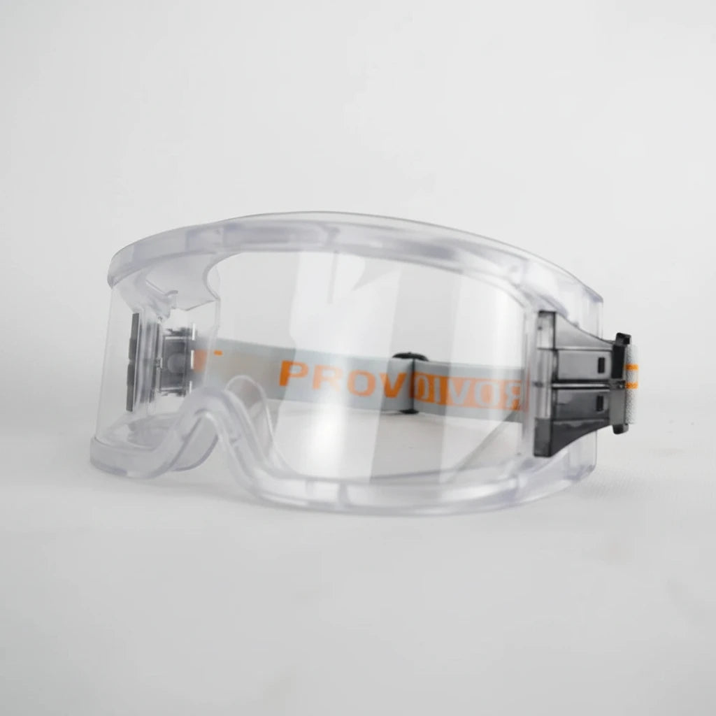 Gafas de protección GERF SAFETY con lente transparente de policarbonato y montura de PVC resistente para bomberos