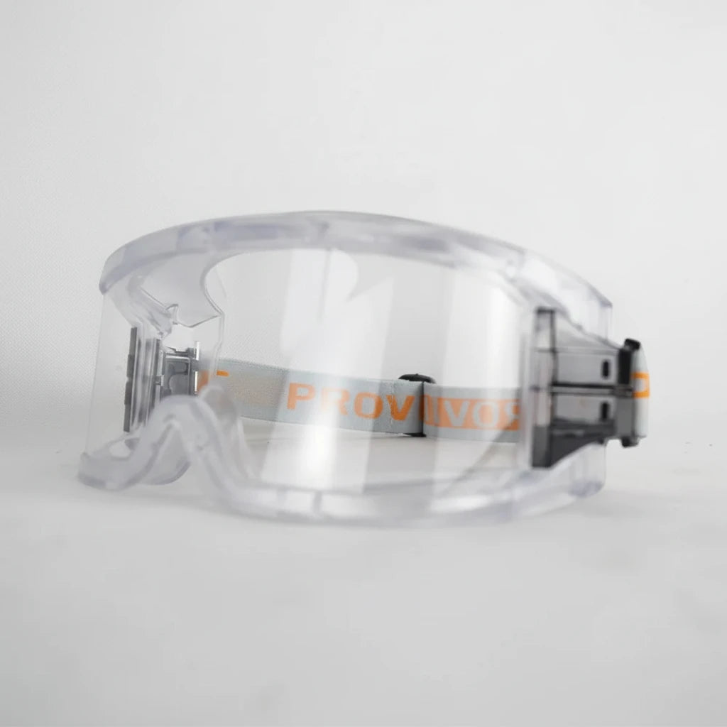 Gafas de protección GERF SAFETY con lente transparente de policarbonato y montura de PVC resistente para bomberos