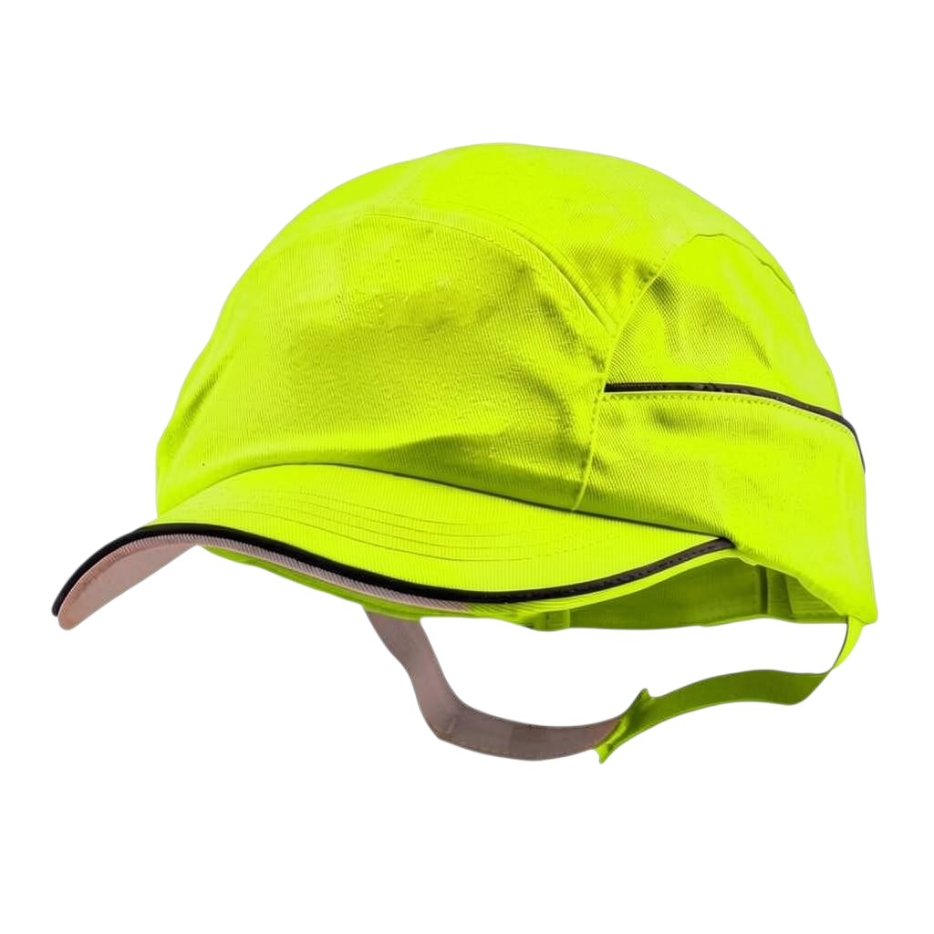 Gorra de seguridad GERF SAFETY color amarillo neón con carcasa protectora ABS extraíble y visera de 5 cm