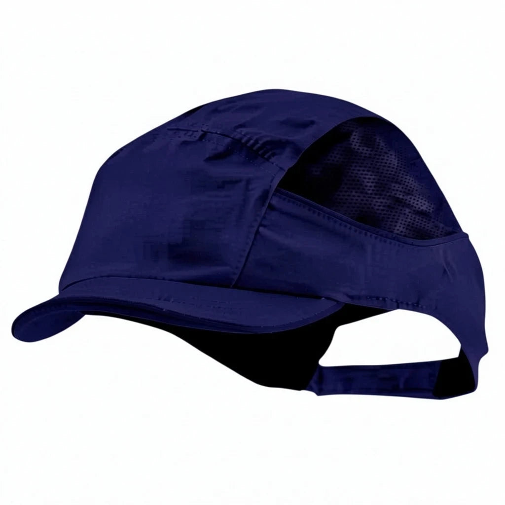 Gorra de seguridad GERF SAFETY Bump Cap Air+ azul marino con visera corta de 3 cm y paneles laterales hiperventilados