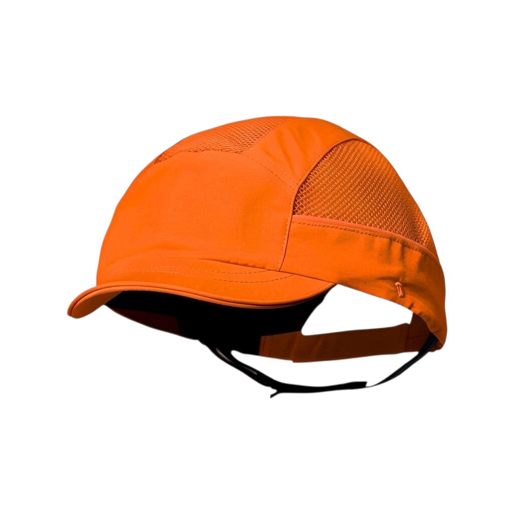 Gorra de seguridad GERF SAFETY Bump Cap naranja con ventilación lateral, visera corta y elástico de ajuste trasero