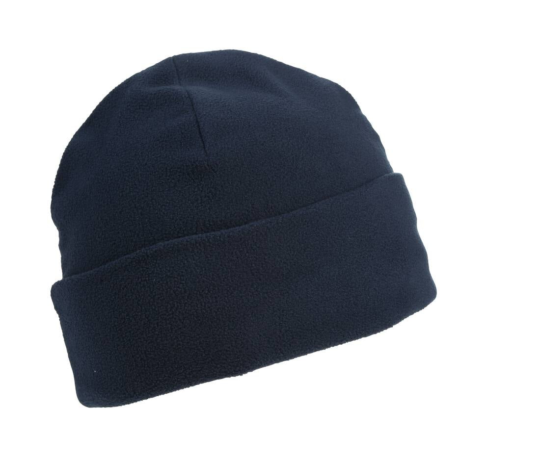 Gorro polar de trabajo GERF SAFETY en color azul marino, fabricado en poliéster térmico con diseño ajustable.
