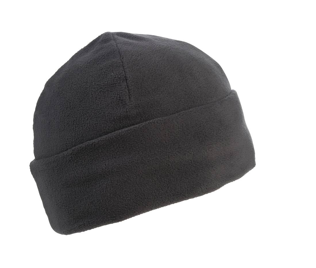 Gorro polar de trabajo GERF SAFETY en color negro, fabricado en poliéster térmico, talla única ajustable.