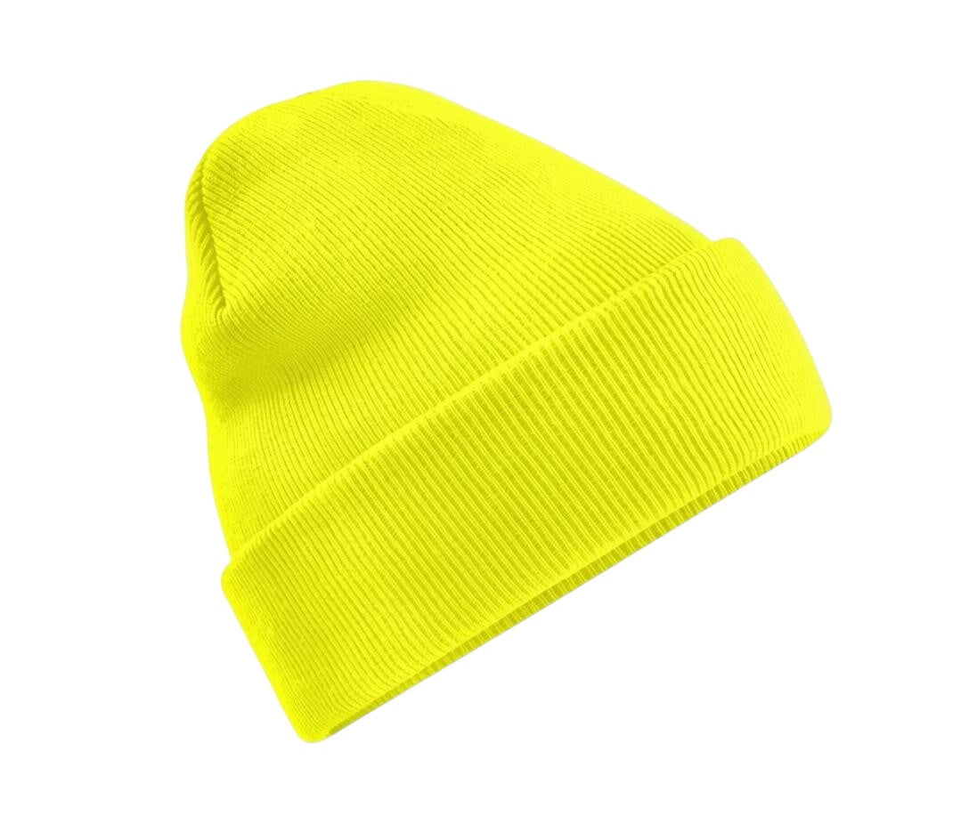 Gorro protector de trabajo GERF SAFETY amarillo fluorescente de acrílico con certificación EN 812 para impactos
