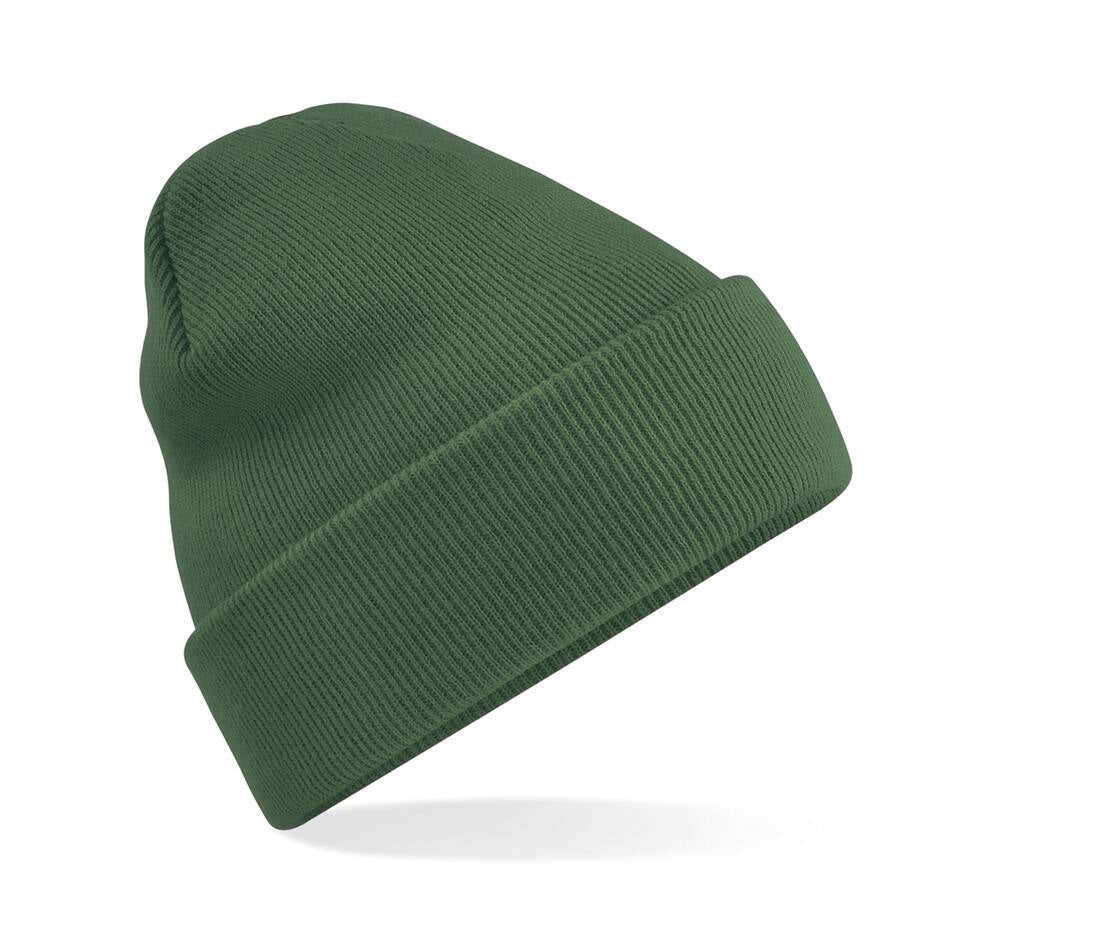 Gorro protector de trabajo GERF SAFETY verde de acrílico con certificación EN 812 para seguridad laboral.