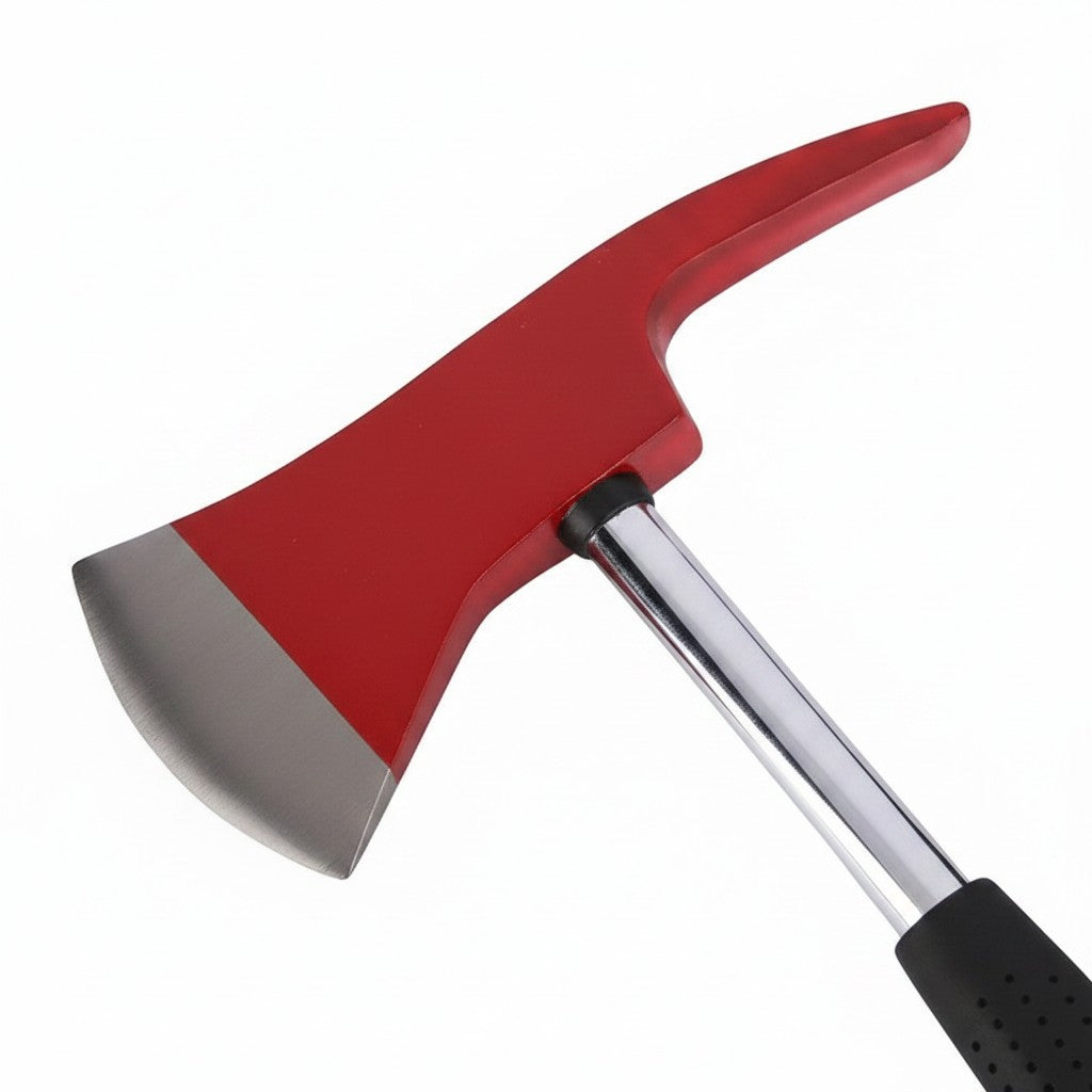 Hacha de cinturón GERF SAFETY roja de acero inoxidable con mango antideslizante para bomberos