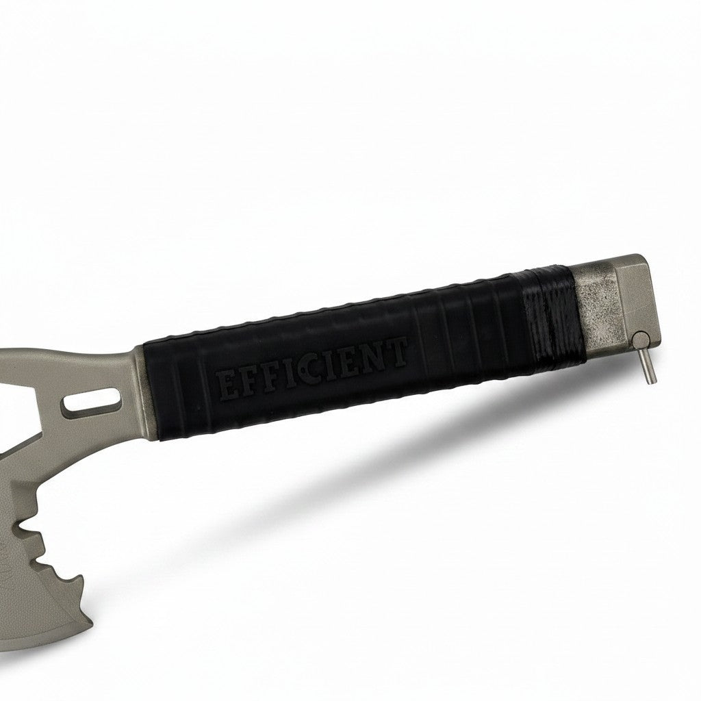 Mango ergonómico de acero de la hacha multifuncional GERF SAFETY con empuñadura negra antideslizante
