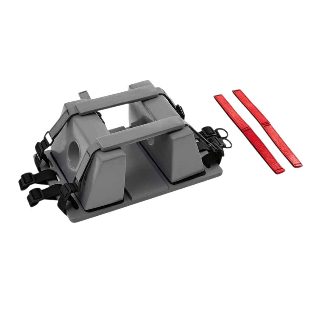 Inmovilizador de cabeza GERF SAFETY gris de material impermeable sin metal para rescate y equipos de emergencia
