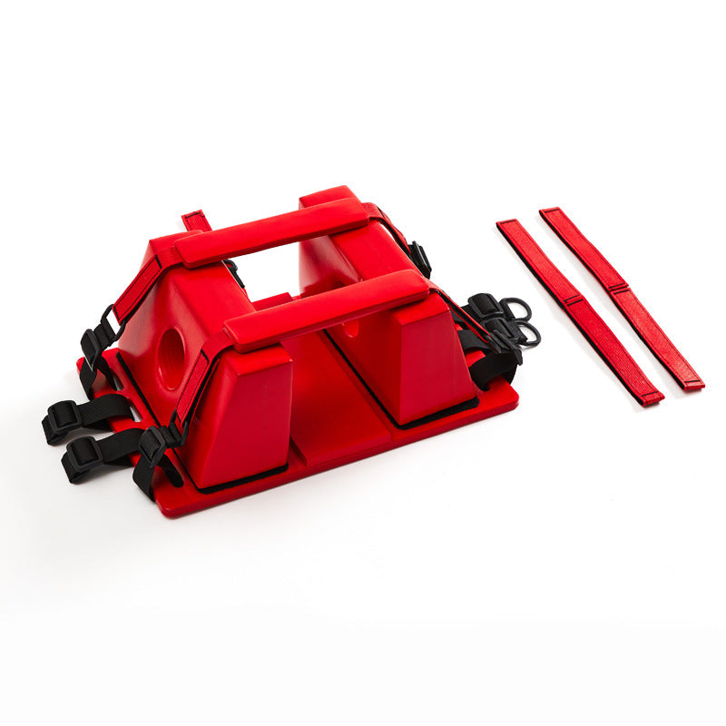 Inmovilizador de cabeza GERF SAFETY rojo de EPDM y PU para rescate, sin metal y compatible con rayos X.