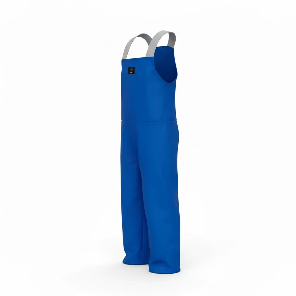 Jardinera criogénica GERF SAFETY azul tipo peto con tirantes ajustables para protección contra frío extremo