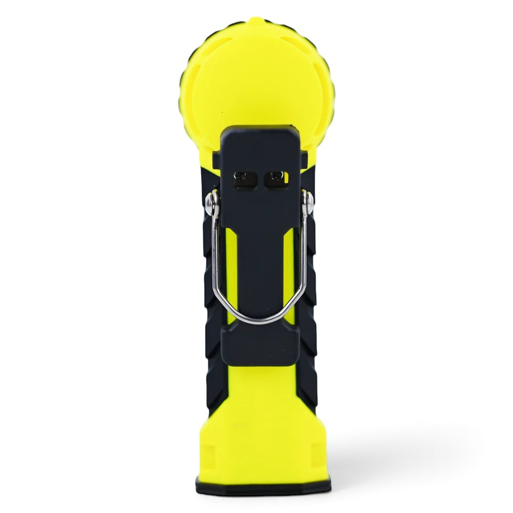 Linterna angular GERF SAFETY amarilla a prueba de explosiones con clip de acero inoxidable para bomberos y minería
