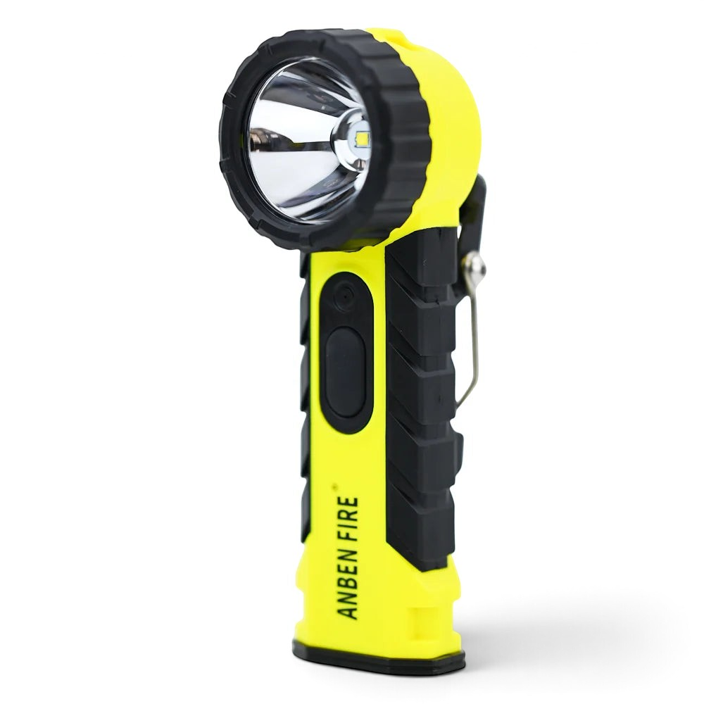Linterna angular GERF SAFETY a prueba de explosiones, color amarillo y negro, con clip de acero inoxidable.