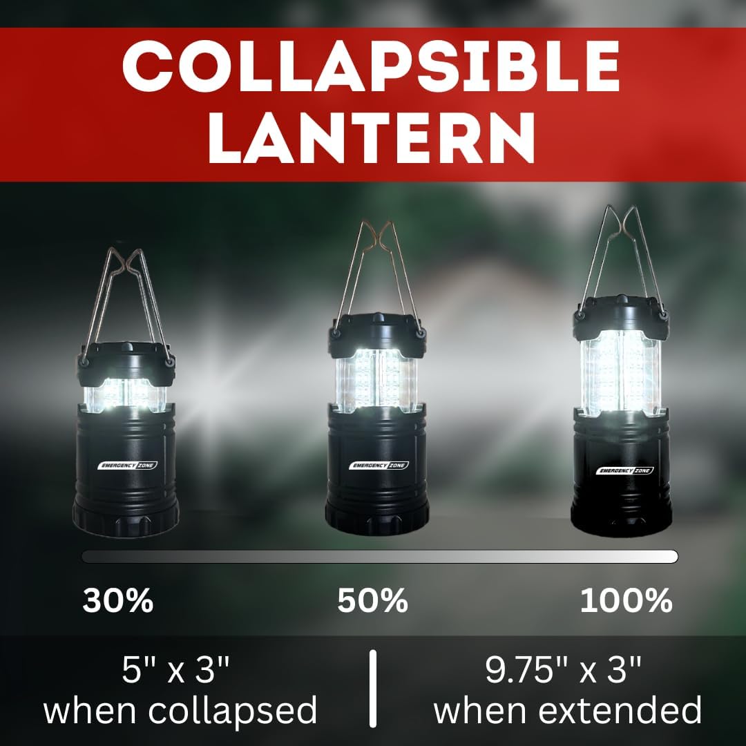 Linterna LED plegable GERF SAFETY con altura ajustable y diseño compacto para emergencias y cortes de energía