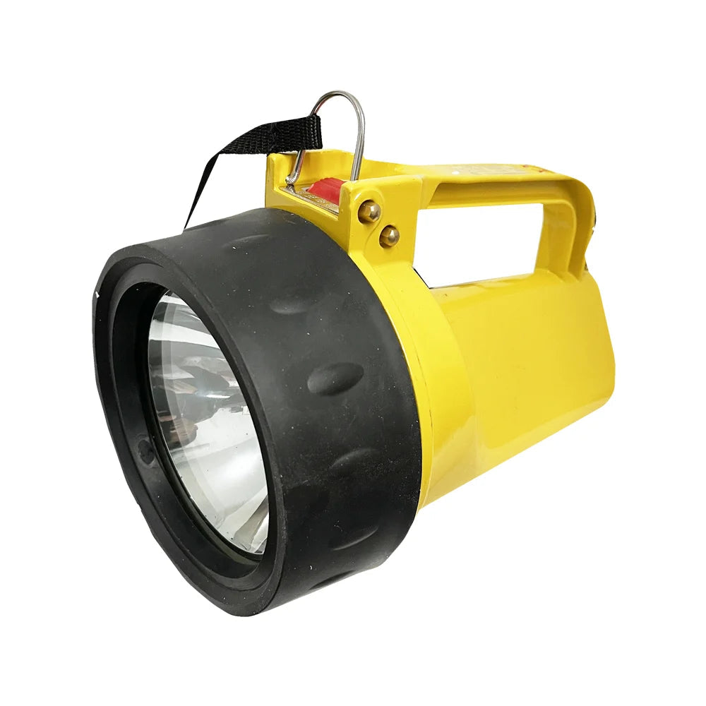 Linterna marítima GERF SAFETY amarilla a prueba de explosiones con cuerpo de aluminio resistente y certificación IP56.