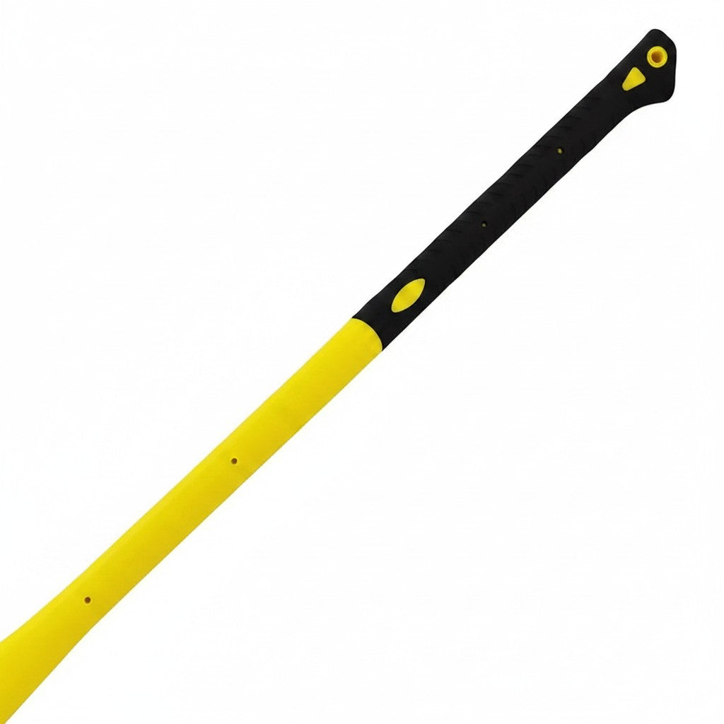 Mango de fibra de vidrio amarillo y negro para hacha de bombero GERF SAFETY con diseño ergonómico y antideslizante