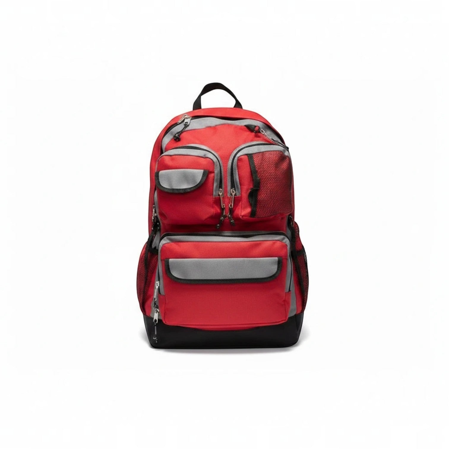 Mochila de emergencia roja GERF SAFETY de nailon con múltiples compartimentos para kit de supervivencia familiar