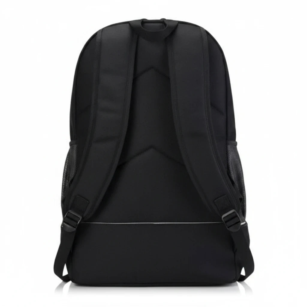 Mochila GERF SAFETY negra para EPI con correas acolchadas y detalles reflectantes vista trasera