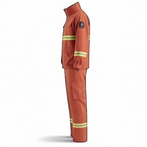 Traje de combate forestal GERF SAFETY naranja con bandas reflectantes 3M, fabricado en Nomex IIIA resistente al fuego.