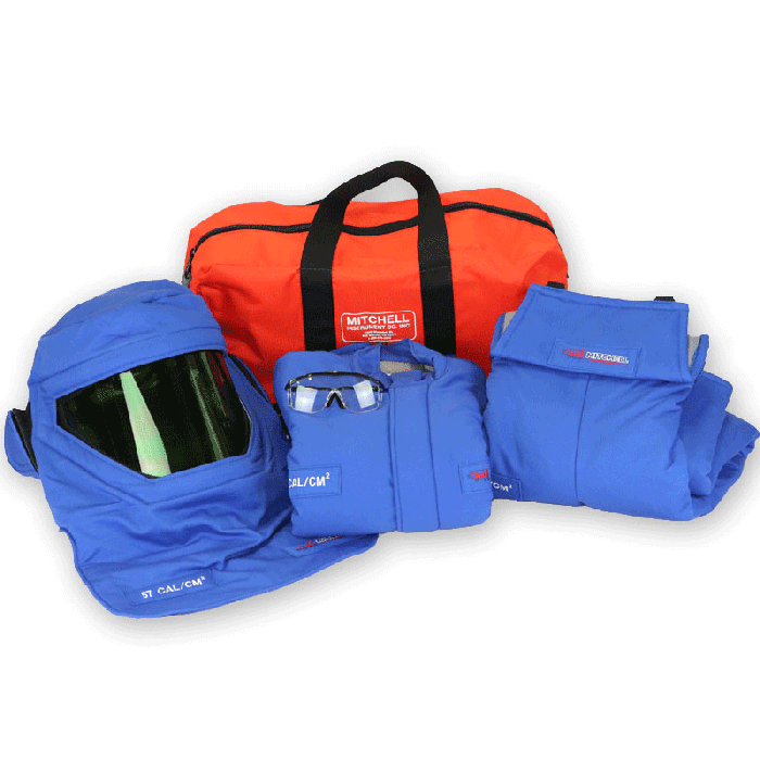 Kit de Protección Contra Arco Eléctrico Mitchell 57 Cal - Chaqueta y Peto HRC 4 GERF®