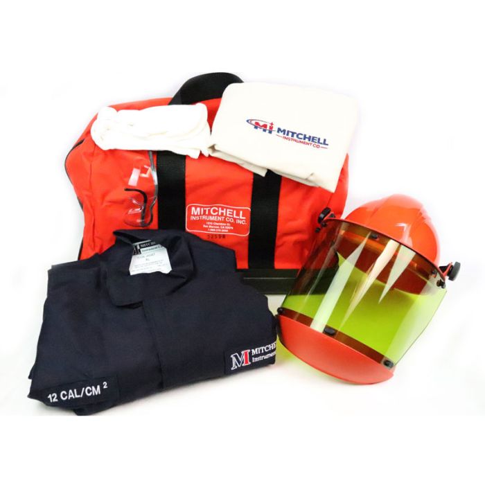 Kit de protección contra arco eléctrico Mitchell 12 Cal - Solo chaqueta con protector facial - HRC 2 GERF®