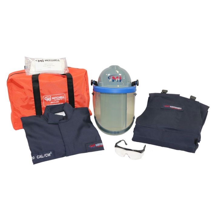 Kit de Seguridad Mitchell Arc Flash 20 Cal - Chaqueta y Peto HRC 2 GERF®